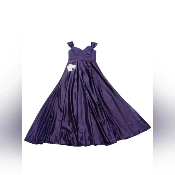 Witness of Love NWT Plum/Purple Maxi Sleeveless Corset Dress Size 14 - Picture 5 of 11